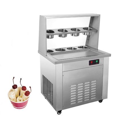 Mua Thai Square cuộn kem máy làm sữa chua Máy làm sữa chua với Scraper sản xuất trực tuyến