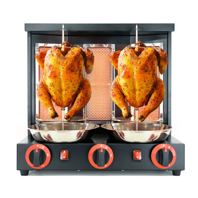 Đốt lửa Máy Gyro Propane Chiên thịt Kebab Doner Shawarma Tự động Đào nướng BBQ