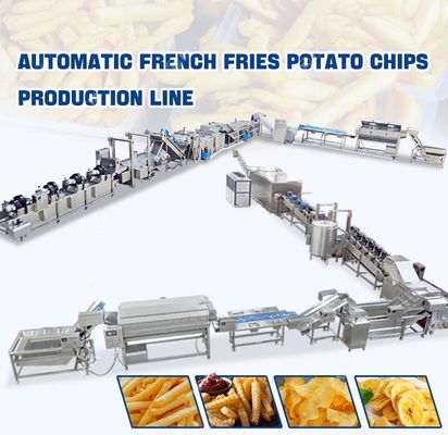 200 KG Full Automatic Quick Frozen French Fries Production Line 304 Thép không gỉ loại thực phẩm